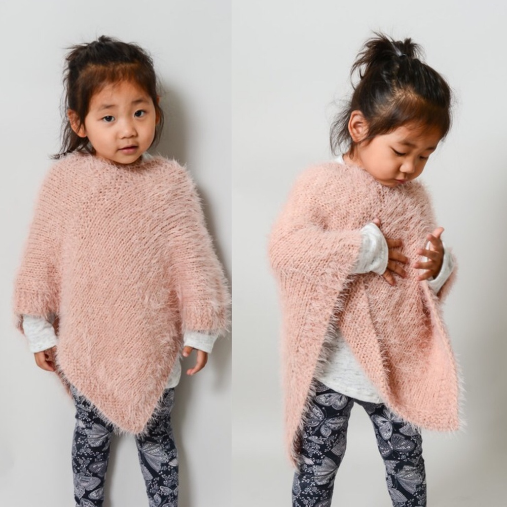 Fuzzy Kids  hoodie  Poncho - Picture 3 of 4